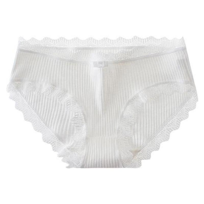Женские трусики, простые сверхлегкие дышащие трусы, однотонные женские трусы, трусы для внутреннего ношения M белый