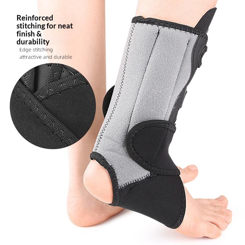 Hot Sale Unisex Stabilizing Ankle Brace Adjustable Dial Support Dual Aluminum Stays Open Toe Compression Strap Football Daily