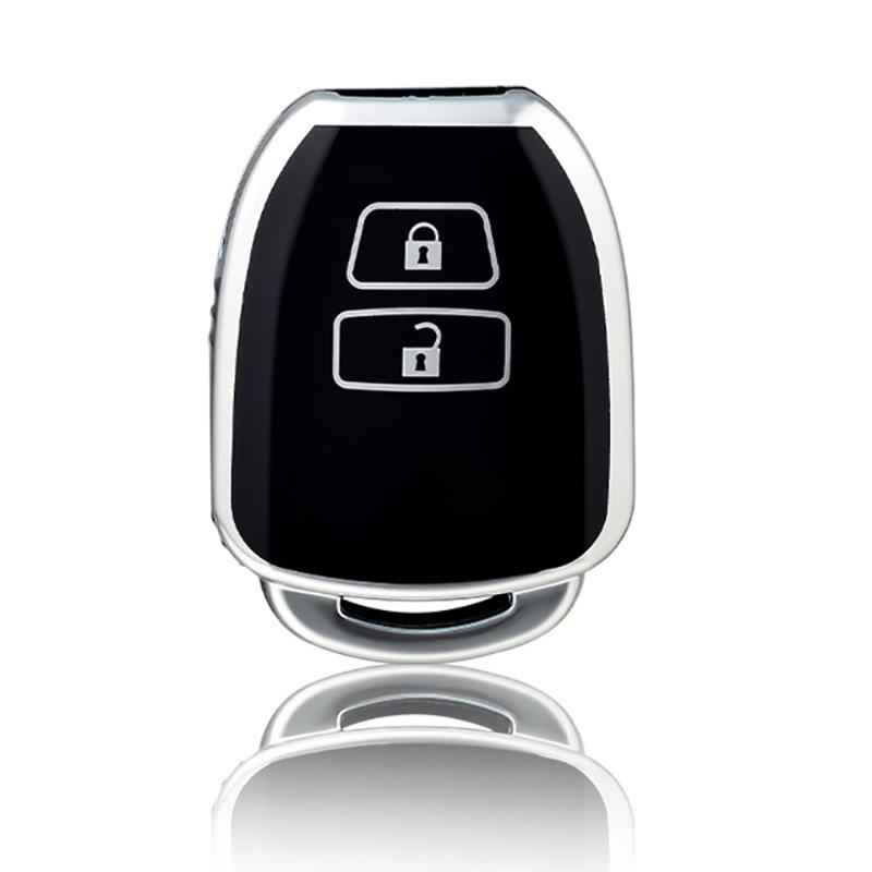 2 Buttons TPU Remote Key Case Fob Shell Cover For Toyota Aqua Ractis Vitz RAV4 HiAce Land Cruiser Skin Holder 2010 - 2019