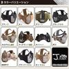 J-HARK Airsoft Mask, Face Guard with Ears, Mesh and Metal Mesh, Anti-Fog Mask, Airsoft Face Guard (Black)