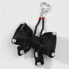 Adorable Rhinestones Bows Keyring Bag Decoration Fabric Multifunctional Keychain Portable Daily Essential