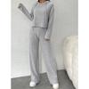 Women S Casual Knit Hoodie Sweatshirt And Pants Set