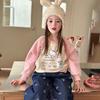 Hello Kitty Girls' Velvet Sequin Pullover Sweatshirt