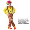 Combinaison Cosplay Clown Arc-en-ciel pour Adulte avec Motif Coloré Vif Ensemble de Costume de Clown Amusant pour Taille 165-190cm