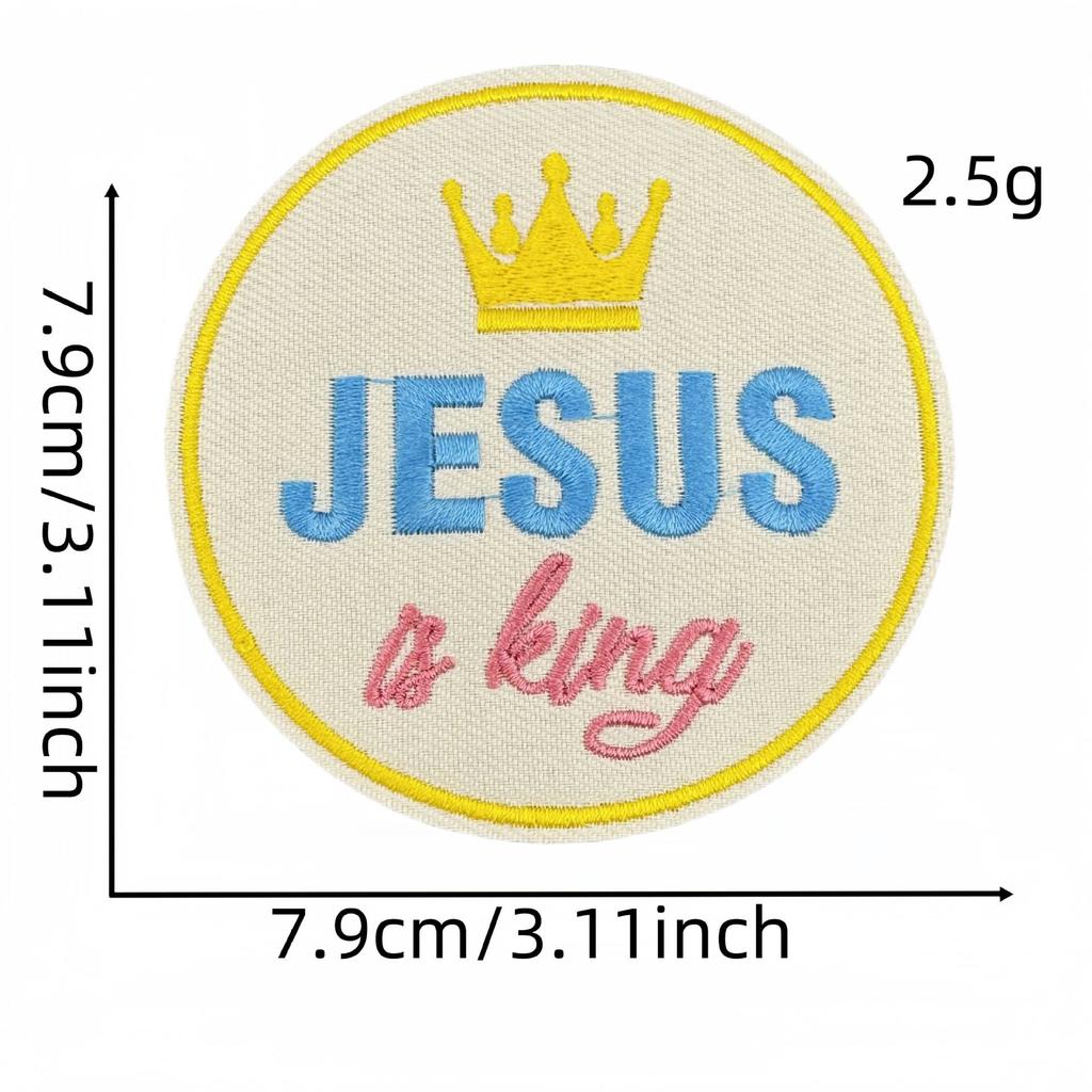 10pcs Embroidery Faith Text Patches Iron On God Jesus Emblem DIY Clothing Stripe Appliques Sewing Wappen Wholesale Cheap