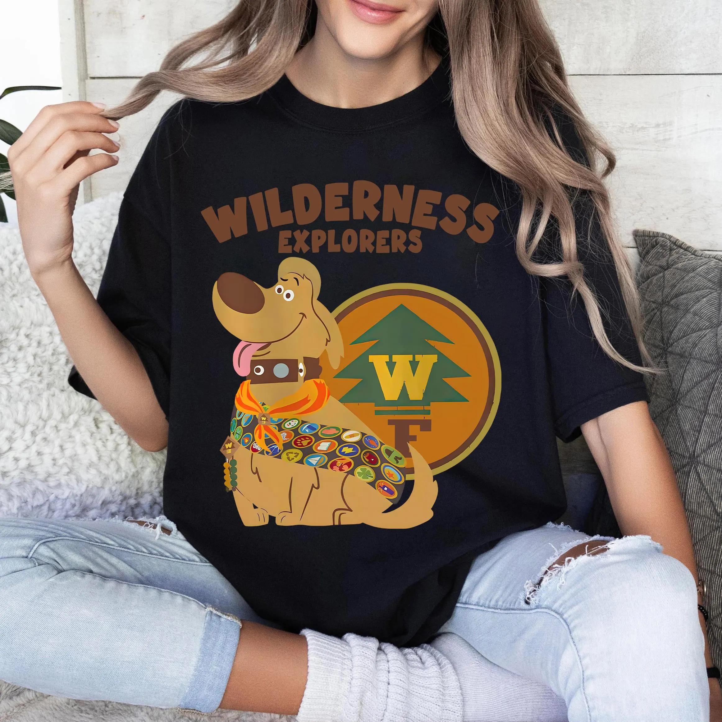 

Cute Dug Dog Costume Russell Wilderness Explorer Shirt Retro Disney Pixar Up Tshirt Disneyland Family Trip S