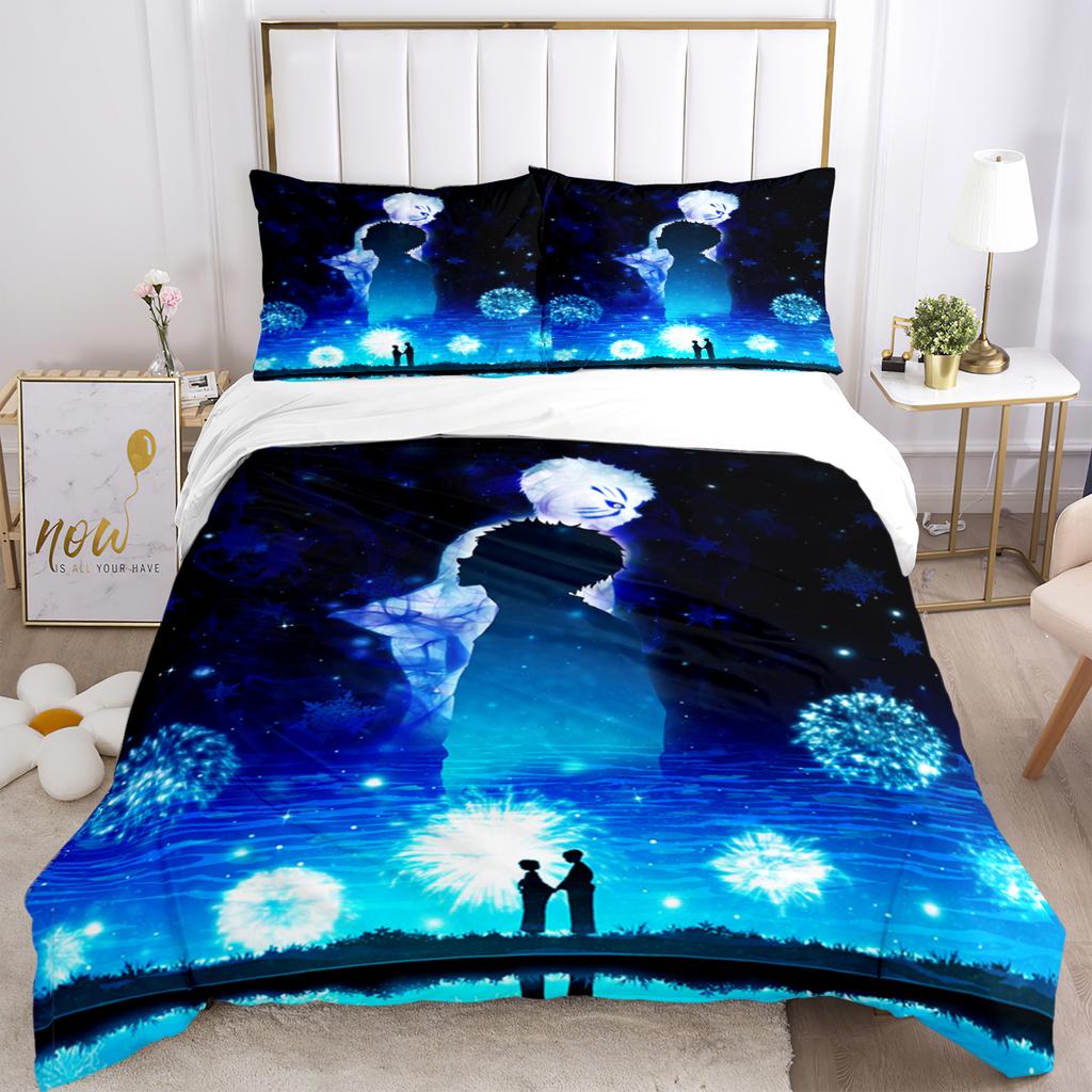 Anime Demon Slayer Potisk Ložní Soupravy 2/3 kusy Nezuko Ložní Prádlo Queen Double Single King Size Sada Povlaku na Přikrývku Děti Dospělí Dárek