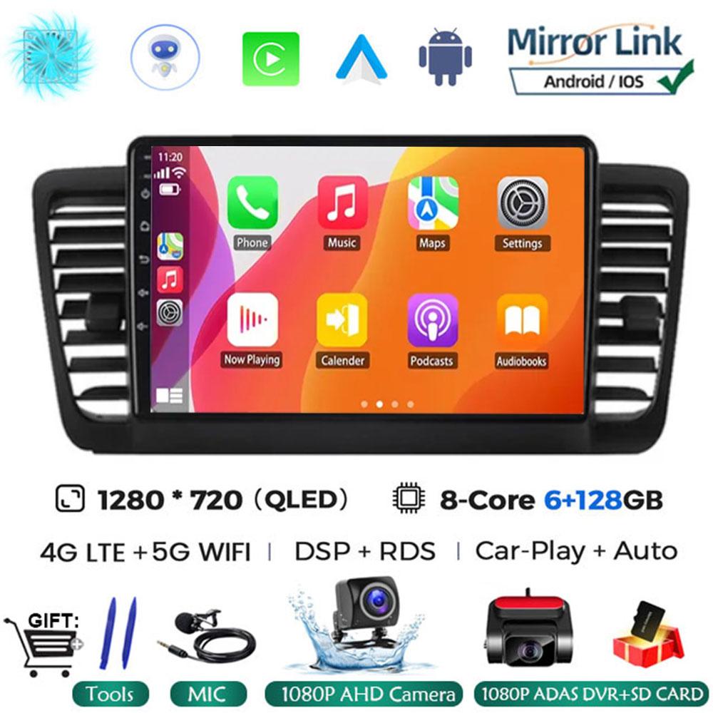 Android 14 For Subaru Outback 3 Legacy 4 2003 - 2009 Car Radio Multimedia Video Player Carplay Autoradio Navigatore NO 2Din