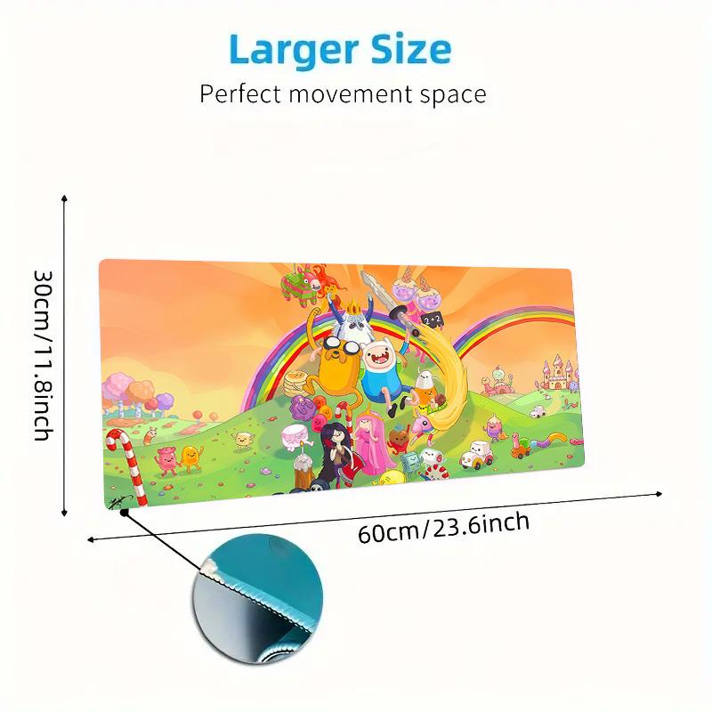 Adventure Time Lace Solid Color Mouse Pad Large Gaming Table Cushion Non-slip Laptop Tablet Big Mousepad XXL Mat Mini PC Playmat With Lock edge