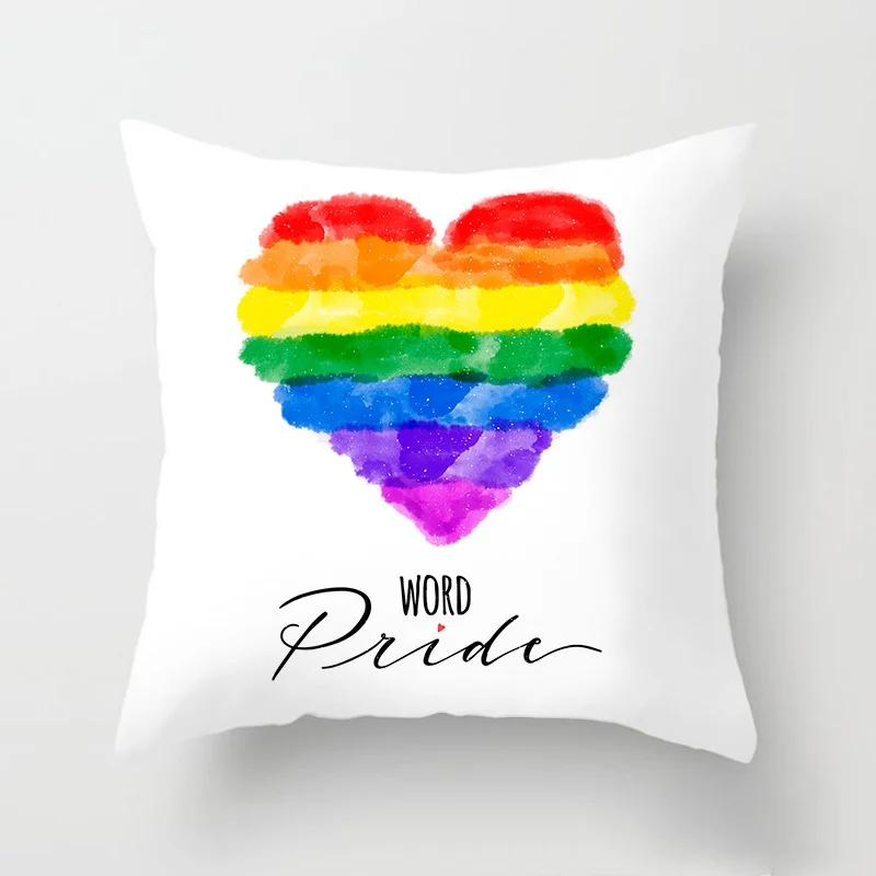 Love Heart Letters Floral Pillowcase Modern Nordic Fashion Pink Cushion Cover Sofa Seat Wedding Decorative Throw Pillows Cover