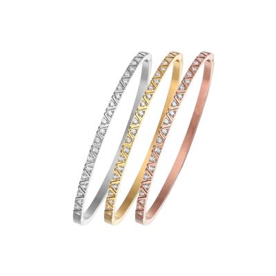Bracelets, Bracelets Carrés Diamants Élégants, Bracelets Carrés Diamants, Femmes