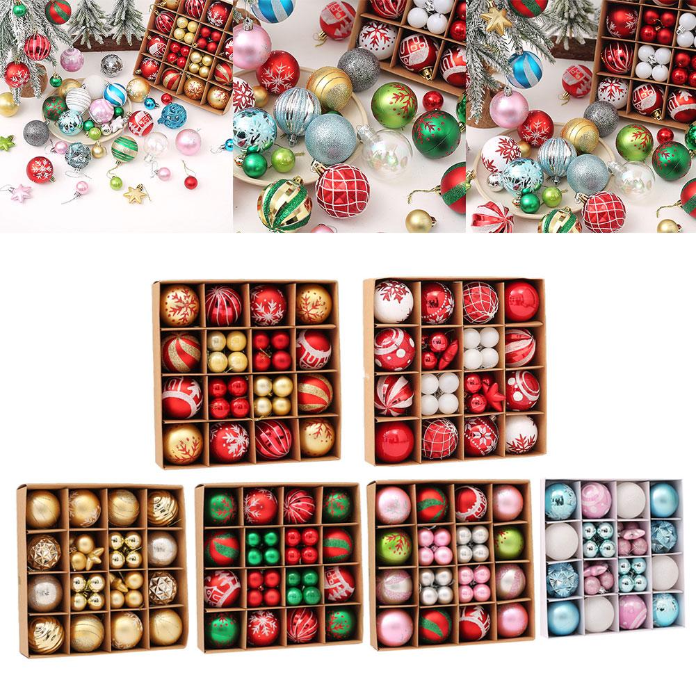 Buy Ornament Christmas Ball Plastic Shatterproof With Hooks 3cm/6cm at