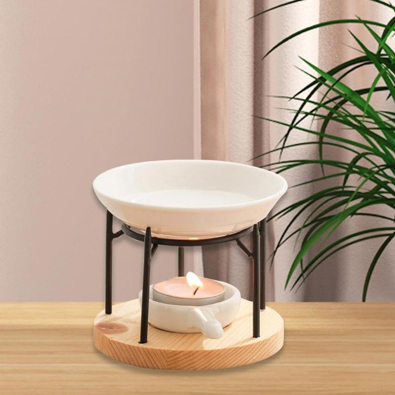 Elegant Ceramics Aromatherapies Diffuser Wax Melt Essential Oil Burners Tealight Holder for Bedroom and Spa Decoration