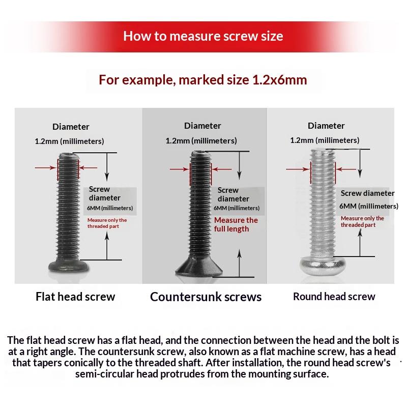 1 Set Watch Screw Box 18 Types Screws Kit Mini Flat Head Screw For Phone Tablet Camera Lens Laptop Repair Accessories