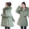 Korean version, women's cotton-padded clothes have removable liners, cotton-padded clothes are thickened to keep warm, and winter coats are trendy.