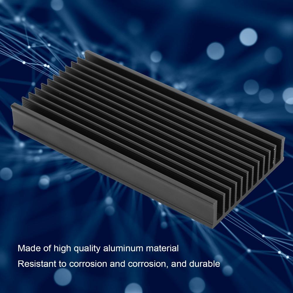 4Pcs Black Heat Sink Aluminum Heat Sink Chip Heat Diffusion Fin Black Heat Sink Circuit Board
