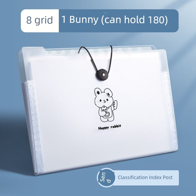 Large Capacity File Holder Ins Good-looking Paper Buggy Bag Organize Fantastic Middle School Students Book Clip Subject Classification Test Paper Clip