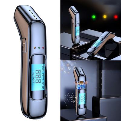 Tester With LED Digital Display, 0.000-0.199% BAC Breathalyzer For Quick Detection, Rechargeable Non-Contact For Car Use, LCD Screen