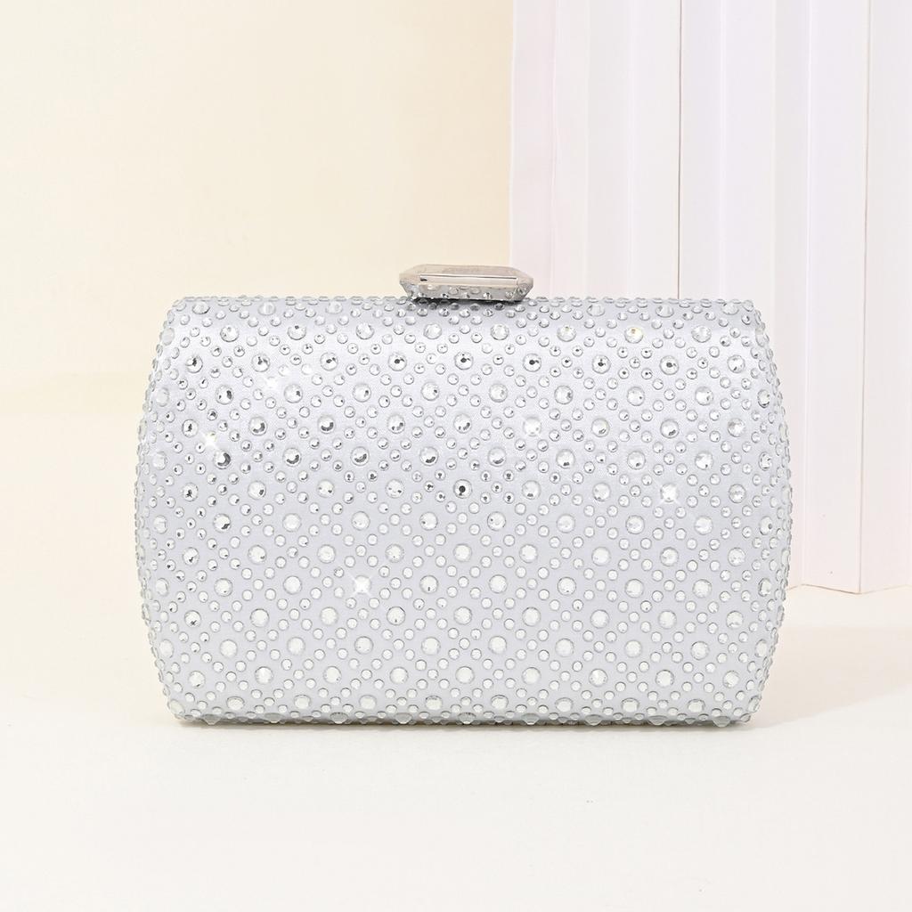 Full Diamond Shiny French Diamond Wallet Mobile Phone Bag Clutch Bag One Shoulder Oblique Dinner Bag