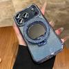 Mirror Diamond Magnetic Case For iPhone 17 Air 16E 15 14 Plus 13 11 12 16 17 Pro Max Magsafe Bling Bling Glitter Protector Cover
