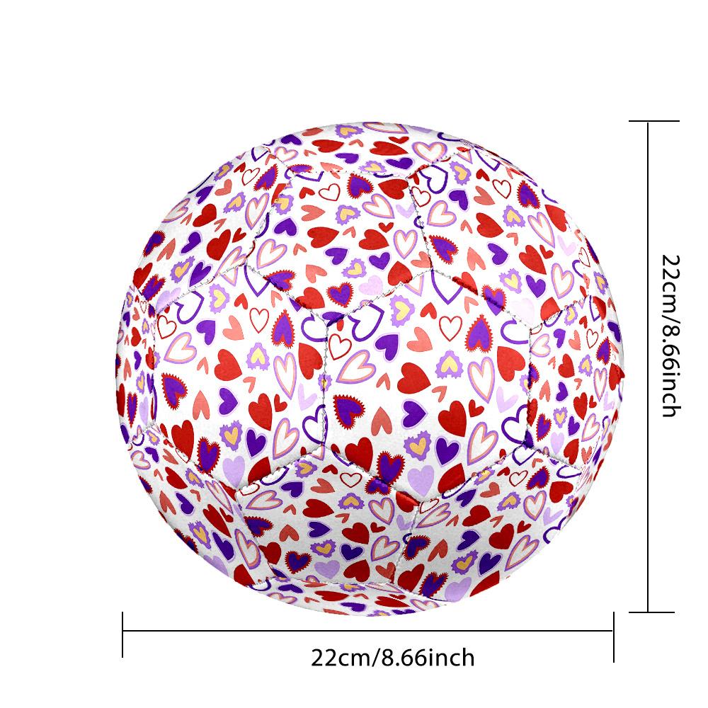 1PC Colorful Heart Soccer Ball Size 5 Football Machine Sewn Indoor/Outdoor Universal Football A120
