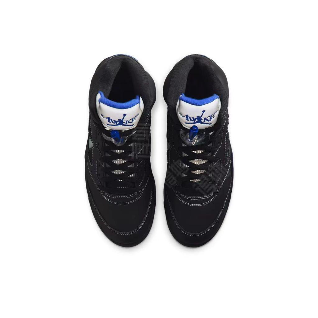 Awake NY X Air Jordan 5 Retro Boro - Racer Blue Unisex Sneakers Black Metallic-Silver White DV4982-004