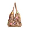 Summer Woven Woven Crochet Mesh Women's Tote Bags Hot Sale Youth Beach Casual Handbag 3D Flower Decoration Handmade Shoulder Bag
