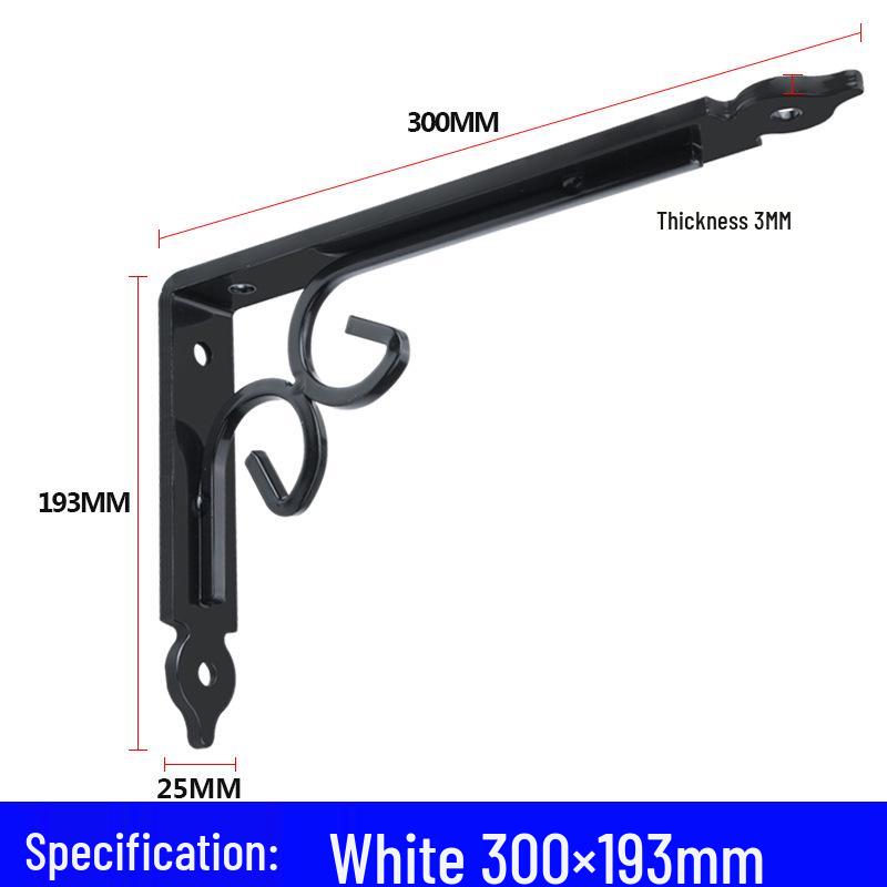 Wall-Mounted Iron Art Bookshelf/Planter Support