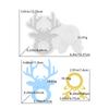 Christmas Silicone Mold Reusable Easy Release Christmas Tree Reindeer Pendant Silicone Mold For Children Adults Family Couples