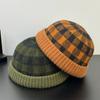 Gestreiftes Streetwear Docker-Hut Warmer Vermieter-Hut Retro Gestrickte Beanie-Mütze Unisex