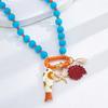 Ornaments Bohemian Resin Beaded Necklace Adjustable Beach Beaded Necklace  Daily