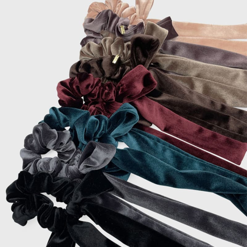 Jean Paul Clarisse Velvet Long Ribbon Scrunchie JP-22-185S