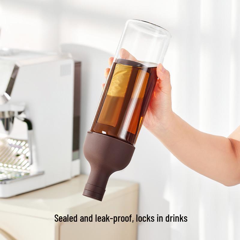 Glass Cold Brew Coffee & Tea Maker: Heat & Cold Resistant Pot with Cup