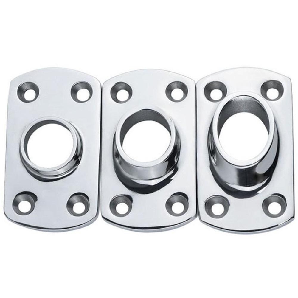 Marine Hardware Fittings Square Tube Seat Weldable Deck Handrail Railing Bracket Yacht Stainless Steel Fittings