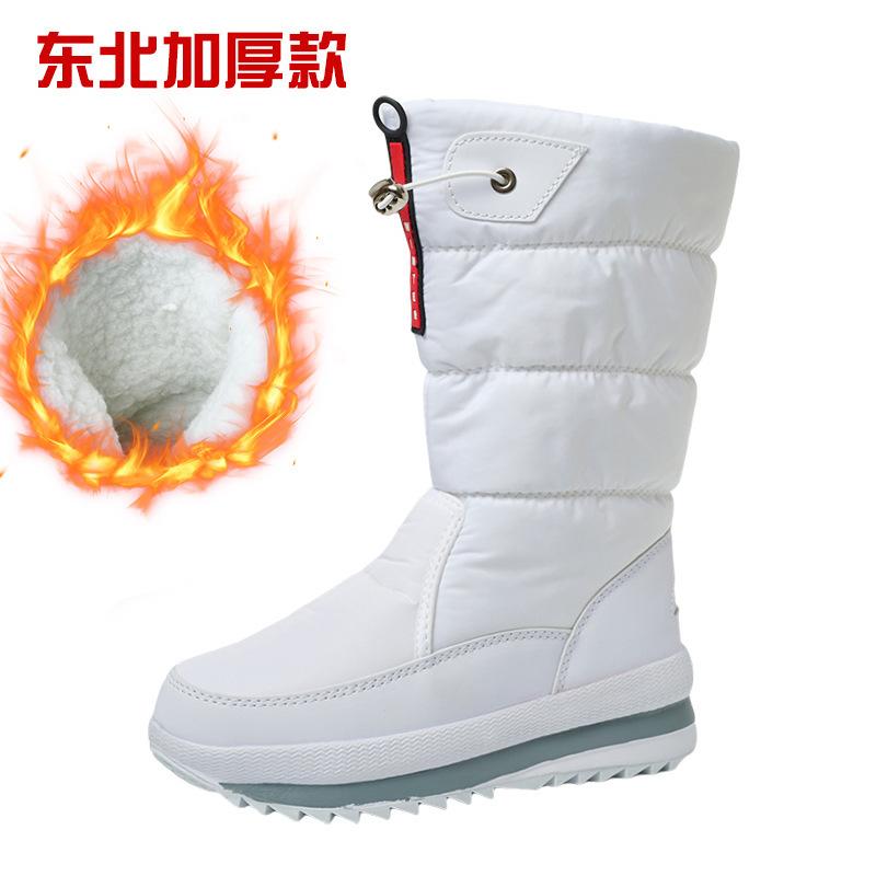 Теплые зимние ботинки из бархата, повседневные женские туфли, высокие, большие, хлопковые ботинки, женские ботинки, хлопковые ботинки, теплые 36