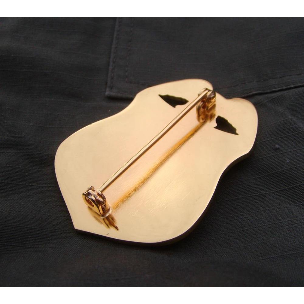 American metal badge, large metal badge, pure copper.