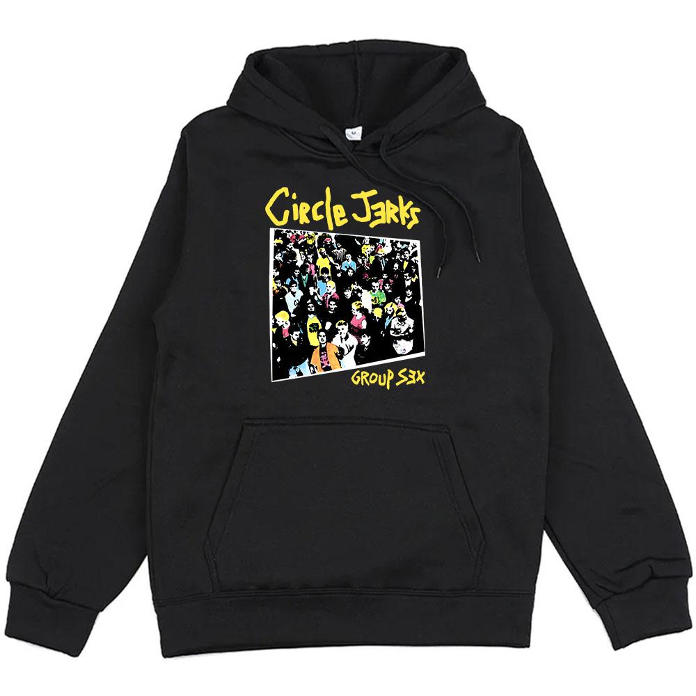 Heavy Mental Fashion Graphic Hoodies Circle Jerks Punk Rock Band Sweatshirts Winter Long Sleeve Hooded Mens Clothes