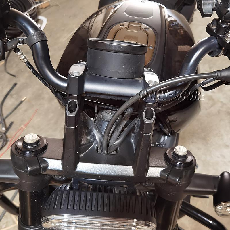 Motorbike Handlebar Relocator Set For Sportster S 1250 RH1250 1250S 2021 2022 2023 Handle Bar Riser Offset Black Aluminum