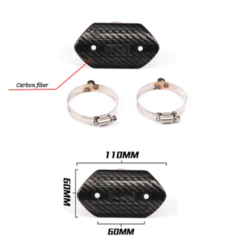 Motorcycle Exhaust Muffler Carbon Fiber Protector Escape Heat Shield Cover Guard Anti-scalding Cover For Z900 Pit Bike Vintage