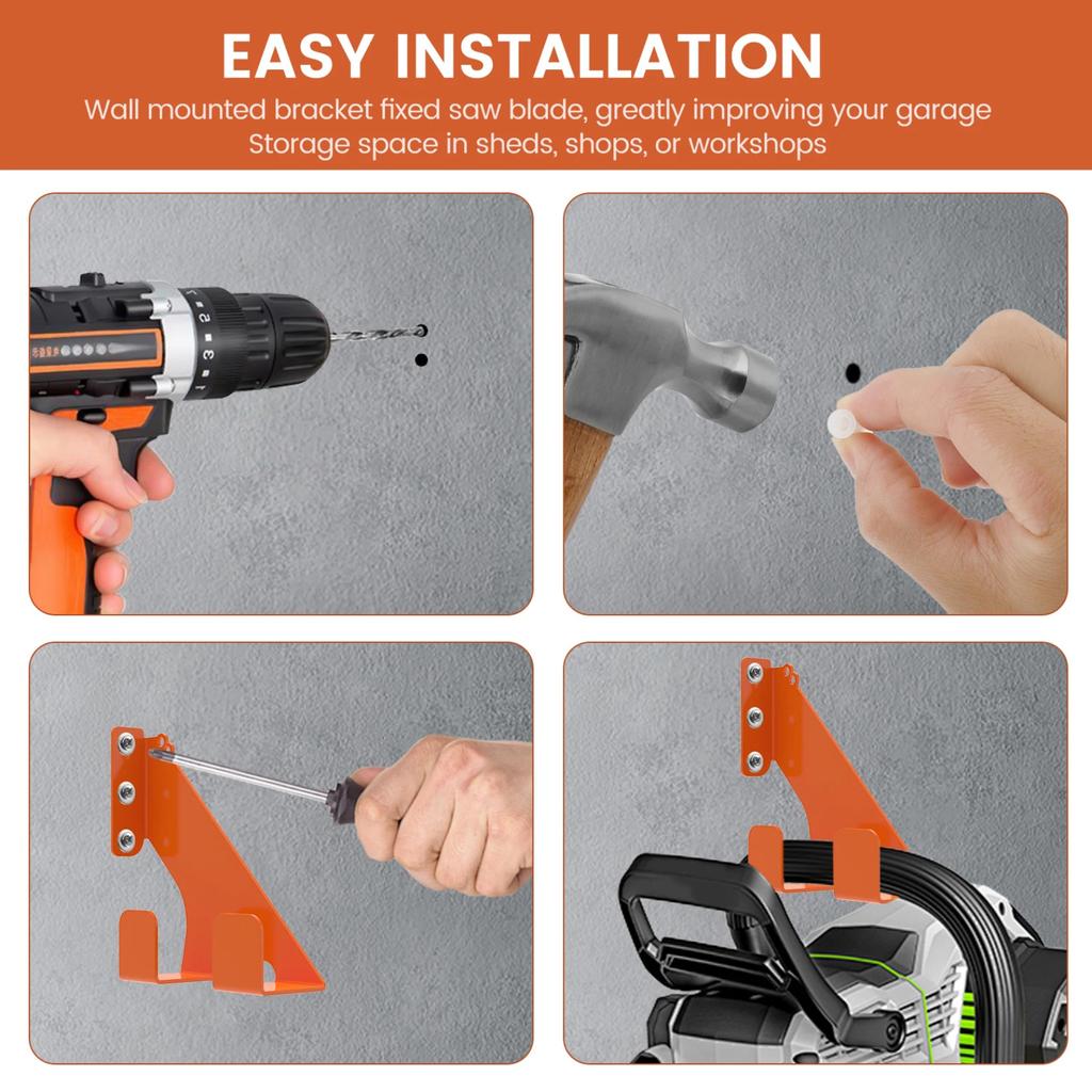 Chainsaw Wall Mount Holder Metal Heavy Duty Chainsaw Hooks Wall Mount Chainsaw Rack Heavy Duty Bracket for 009 360 Chainsaws