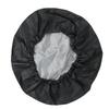 15in Tire Protective Cover PVC Leather Waterproof Wear Resistant Black Spare Wheel Cover for Most Cars