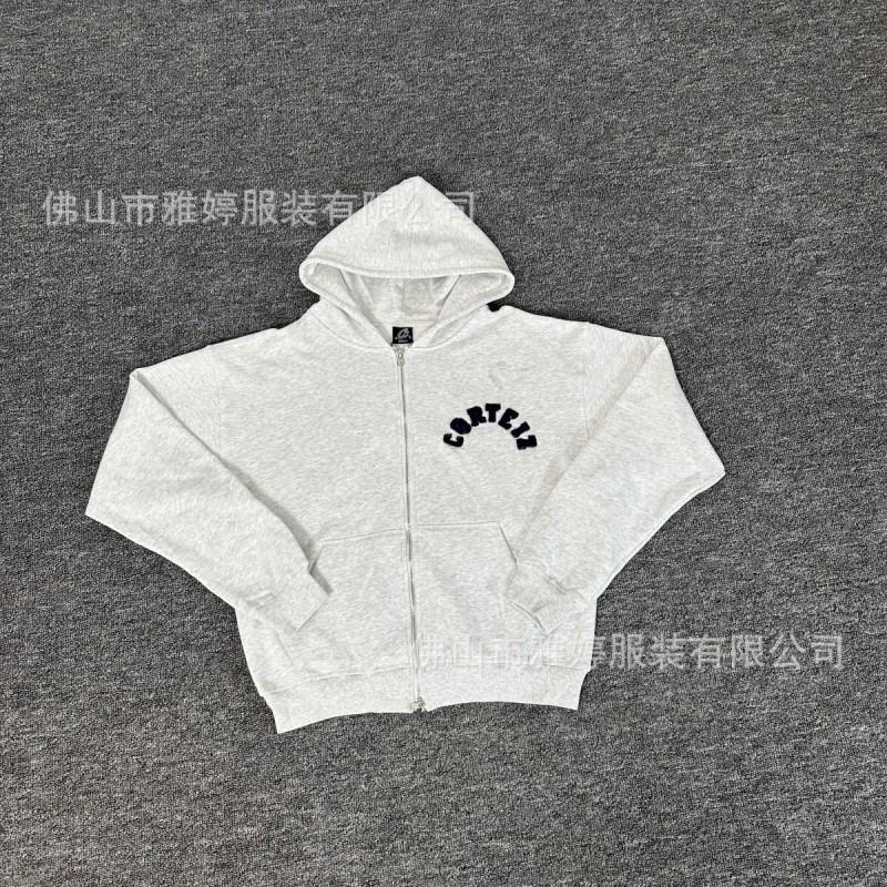 Corteiz Alcatraz Badge Patchwork Windbreaker Jacket Loose Fit Streetwear Unisex Lightweight Outerwear