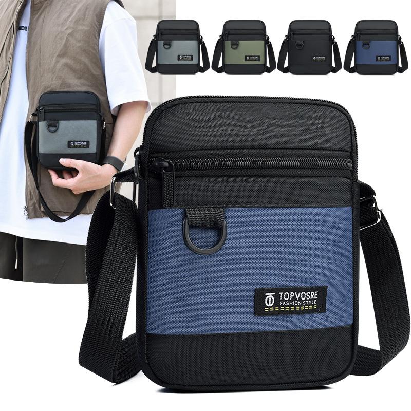 Portable Multifunctional Mobile Phone Bag New Outdoor Commuter Portable Shoulder Bag Vertical Casual Minimalist Men's Messenger Bag