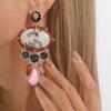 Luxury Design Art Style Geometric Resin Earrings for Women Ladies Vintage Classic Exaggerated Pendant Earrings Jewelry Wholesale