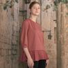 DURAN Chiffon Layered 3/4 Sleeve T-Shirt Dtf5W-4172 3 Colors