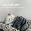 Peluche Gattino Interattivo con Suono Miagolio alla Pressione, Gatto Realistico per Bambini e Bambine, Regali di Compleanno, giocattoli per Bambine e Donne