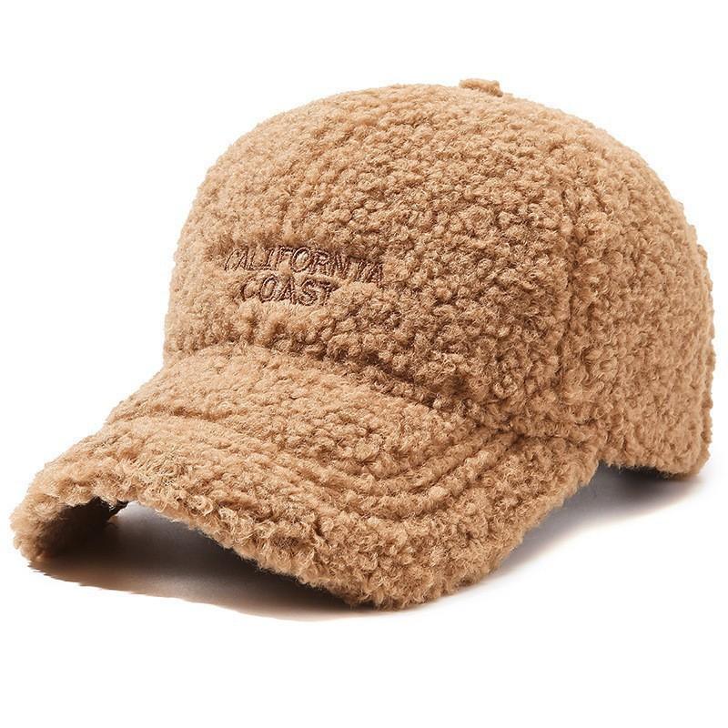 Fashion Autumn and Winter Embroidered Letter Versatile Duck Tongue Hat Women Thickened for Keep Warmth Adjustable Baseball Hat