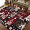 Christmas Rugs for Living Room Area Rug Snowflake Christmas Tree Washable Rug for Bedroom Non Slip Soft Buffalo Plaid Throw Rug