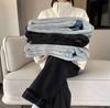 Thickened Fleece Jeans For Girls Wear For Petite Straight Loose Wide-leg Pants