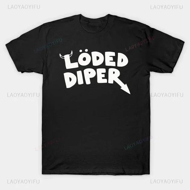 Funny Clothes LODED DIPER DIARY OF A WIMP KID Printed T-shirt Tops Womens  Summer Comfortable Tops Street Fashion S